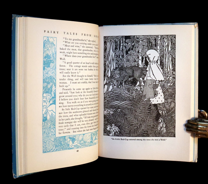 1925 Rare Book - FAIRY TALES from GRIMM illustrated by Ethel Franklin Betts.