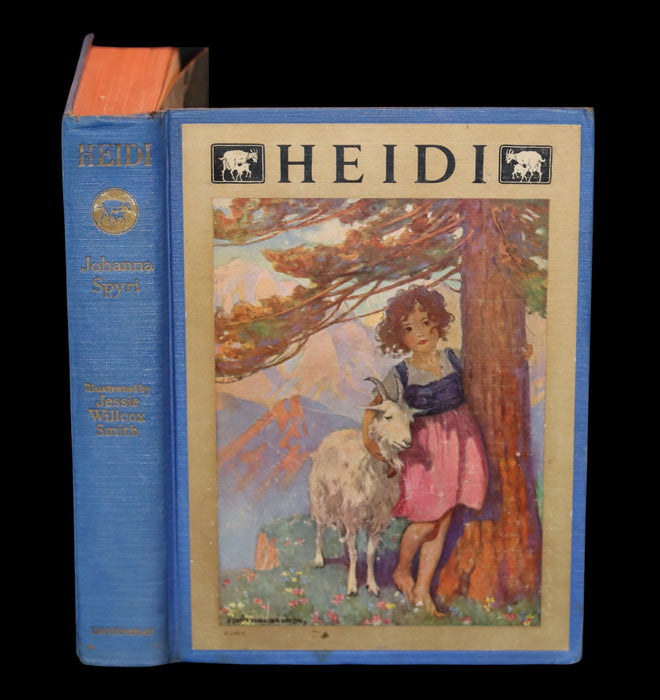 1922 Rare Book - HEIDI by Johanna Spyri illustrated in color by Jessie Willcox Smith.