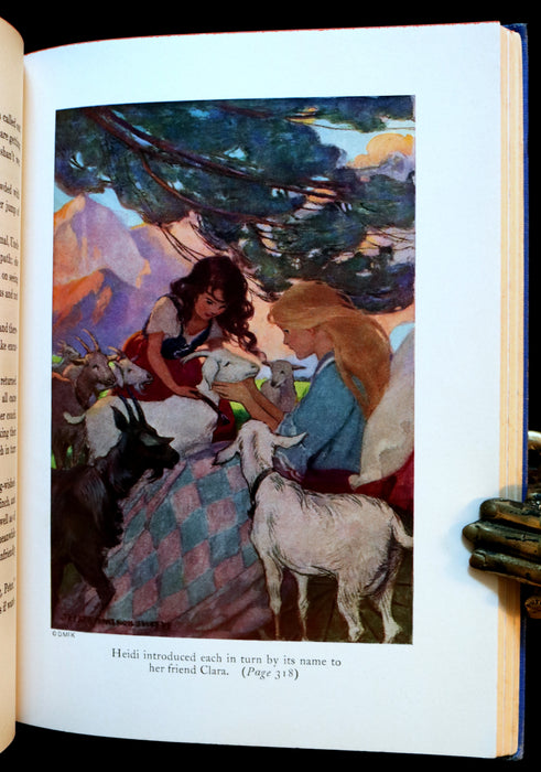 1922 Rare Book - HEIDI by Johanna Spyri illustrated in color by Jessie Willcox Smith.