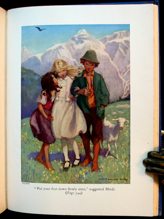 1922 Rare Book - HEIDI by Johanna Spyri illustrated in color by Jessie Willcox Smith.