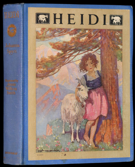 1922 Rare Book - HEIDI by Johanna Spyri illustrated in color by Jessie Willcox Smith.