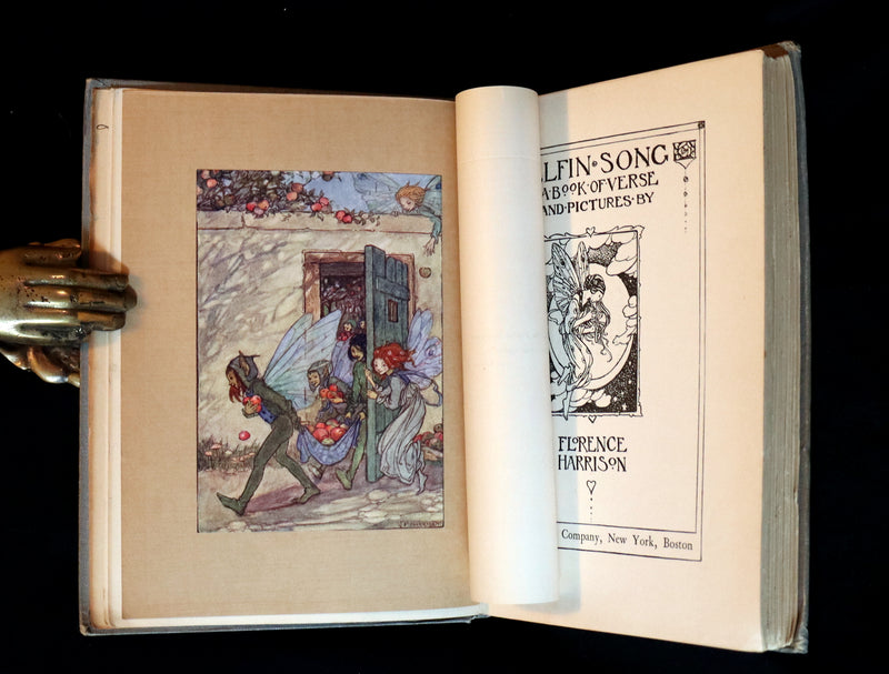 1912 Rare First Edition - ELFIN SONG, A Book of Verse and Pictures by FLORENCE HARRISON.