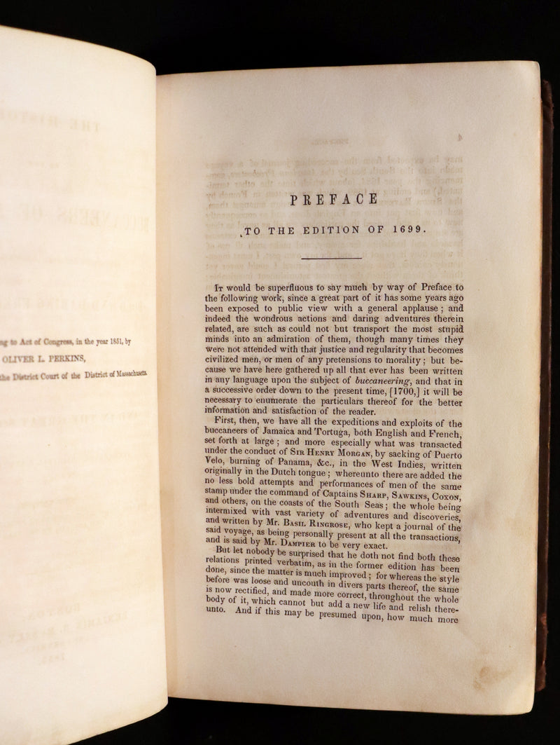 1853 Scarce Book - Pirates -The History Of The Buccaneers Of America. Illustrations & MAP.