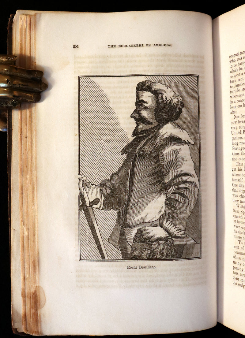 1853 Scarce Book - Pirates -The History Of The Buccaneers Of America. Illustrations & MAP.