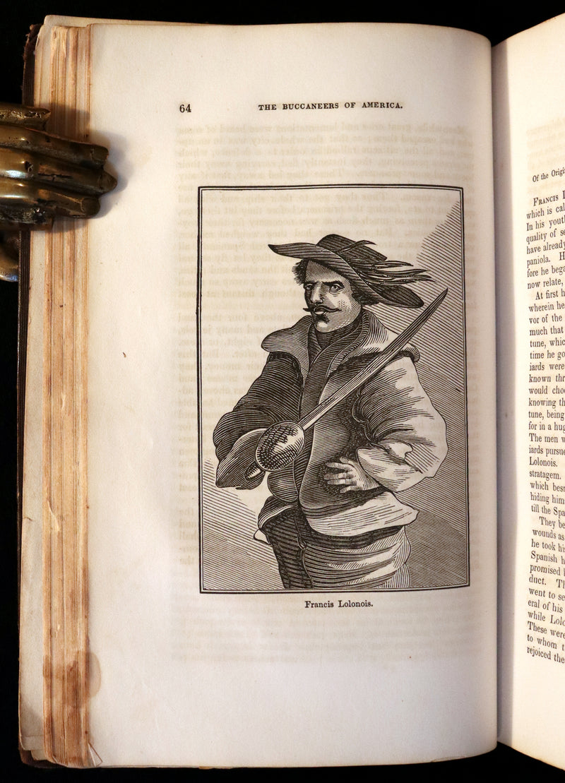 1853 Scarce Book - Pirates -The History Of The Buccaneers Of America. Illustrations & MAP.