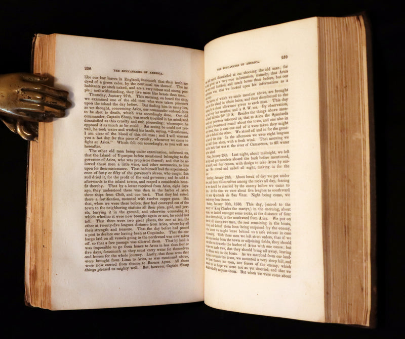 1853 Scarce Book - Pirates -The History Of The Buccaneers Of America. Illustrations & MAP.