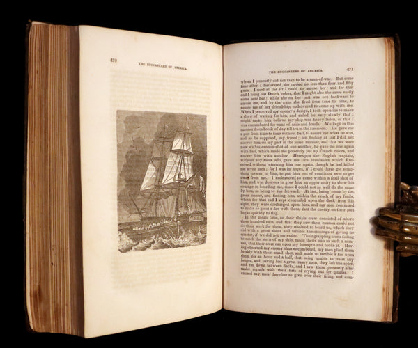 1853 Scarce Book - Pirates -The History Of The Buccaneers Of America. Illustrations & MAP.
