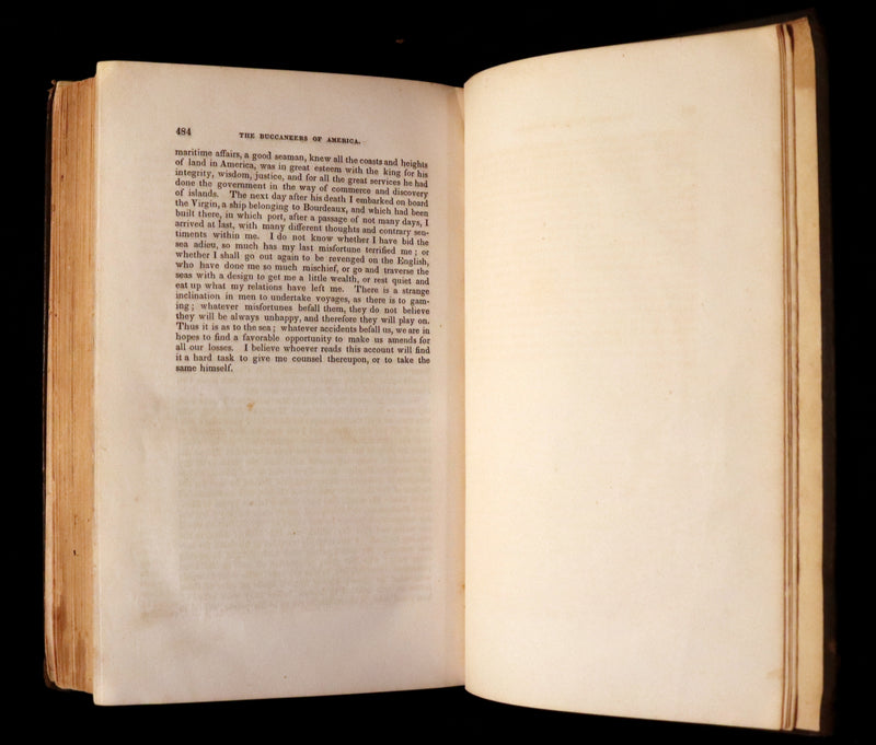 1853 Scarce Book - Pirates -The History Of The Buccaneers Of America. Illustrations & MAP.