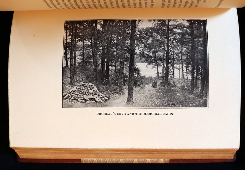 1906 Beautiful Edition bound by SANGORSKI - WALDEN or Life in the Woods by Henry David Thoreau with Photographs.