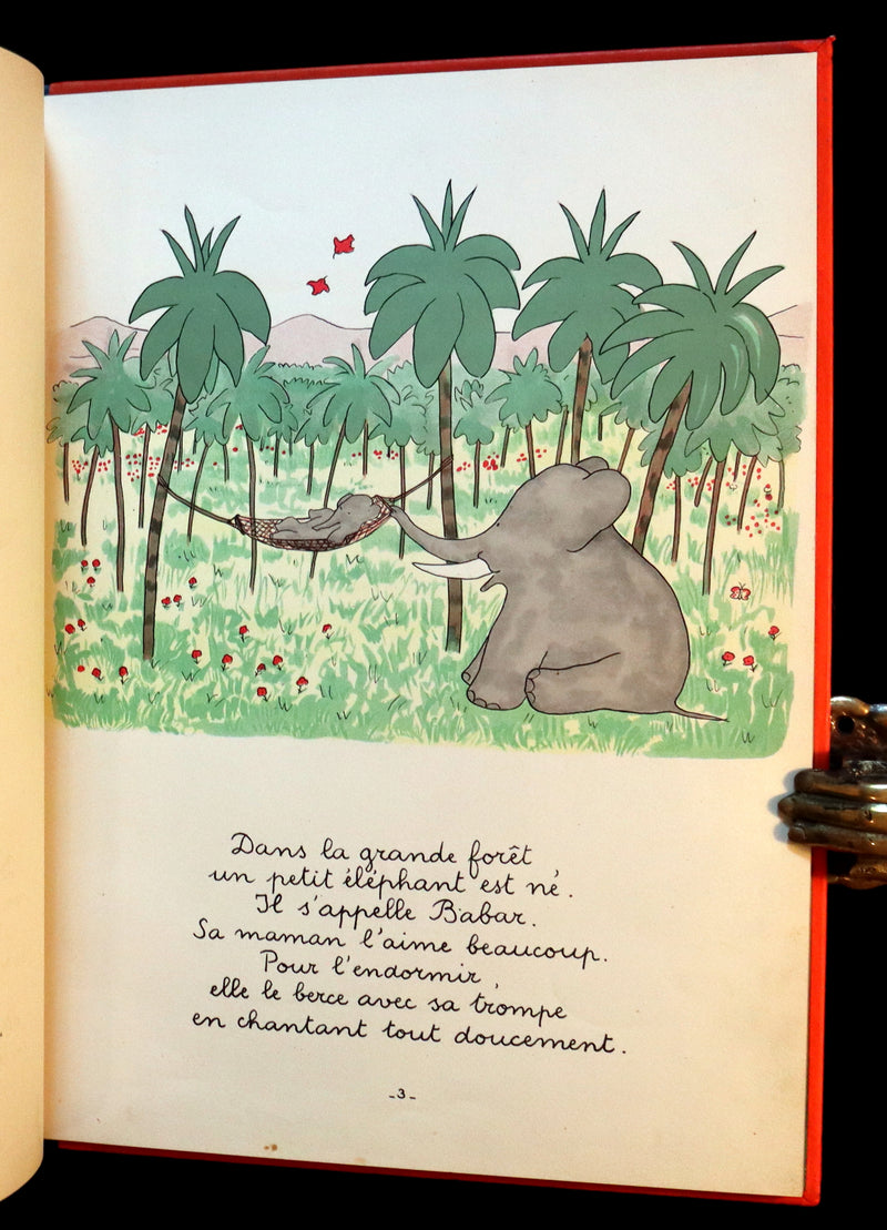 1931 TRUE FIRST EDITION French Book - Histoire de BABAR le Petit Elephant by Jean de Brunhoff.