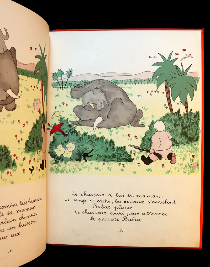 1931 TRUE FIRST EDITION French Book - Histoire de BABAR le Petit Elephant by Jean de Brunhoff.
