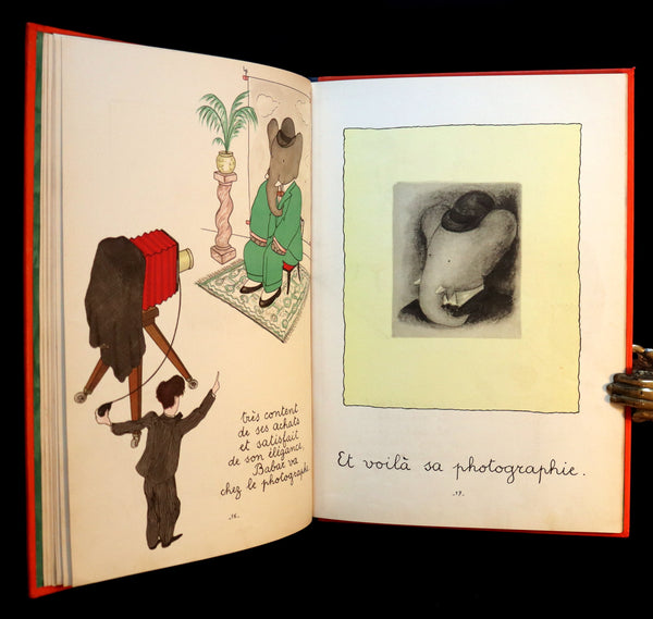 1931 TRUE FIRST EDITION French Book - Histoire de BABAR le Petit Elephant by Jean de Brunhoff.