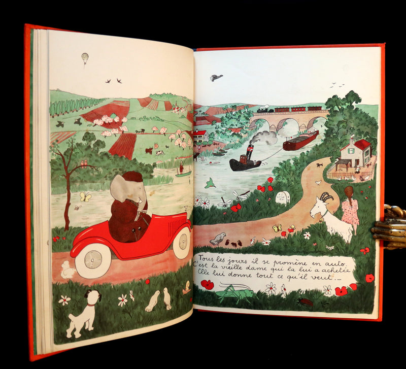1931 TRUE FIRST EDITION French Book - Histoire de BABAR le Petit Elephant by Jean de Brunhoff.