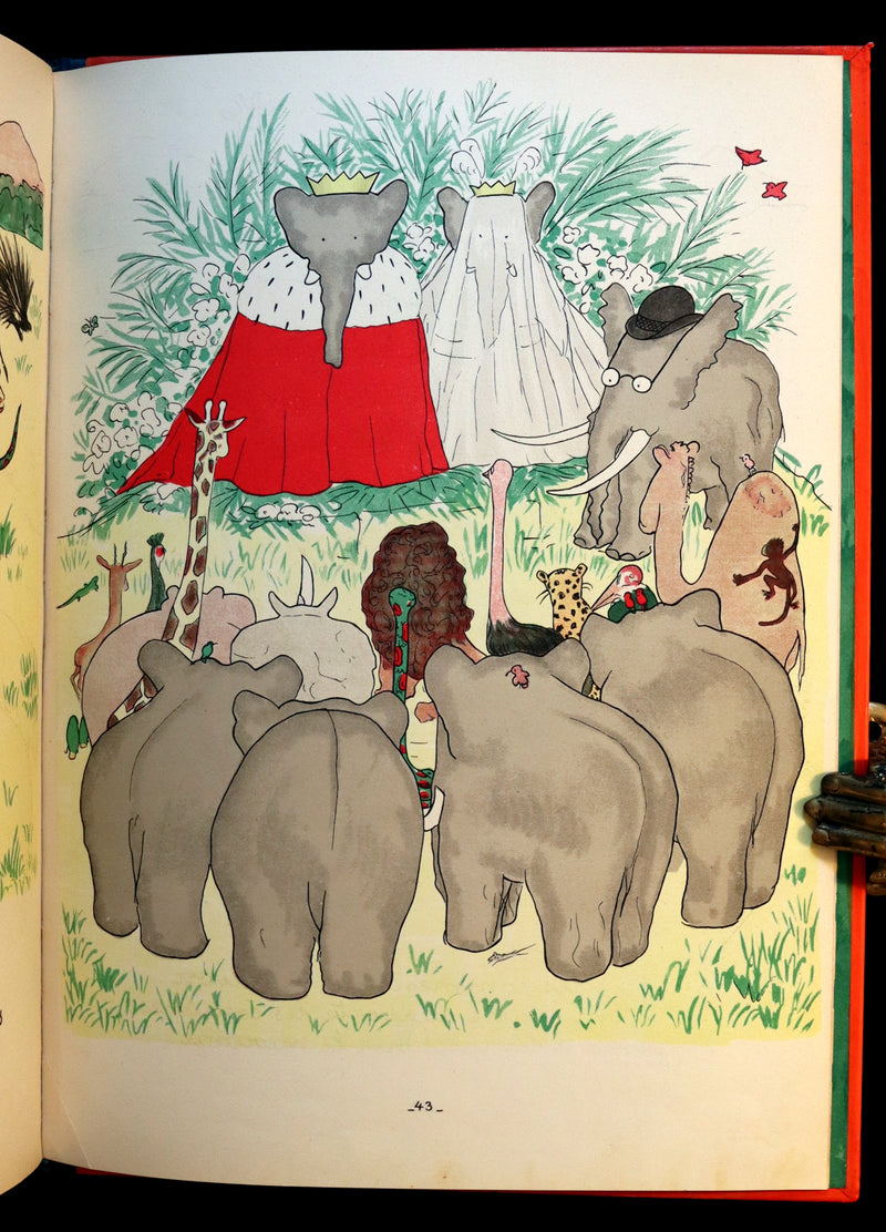 1931 TRUE FIRST EDITION French Book - Histoire de BABAR le Petit Elephant by Jean de Brunhoff.