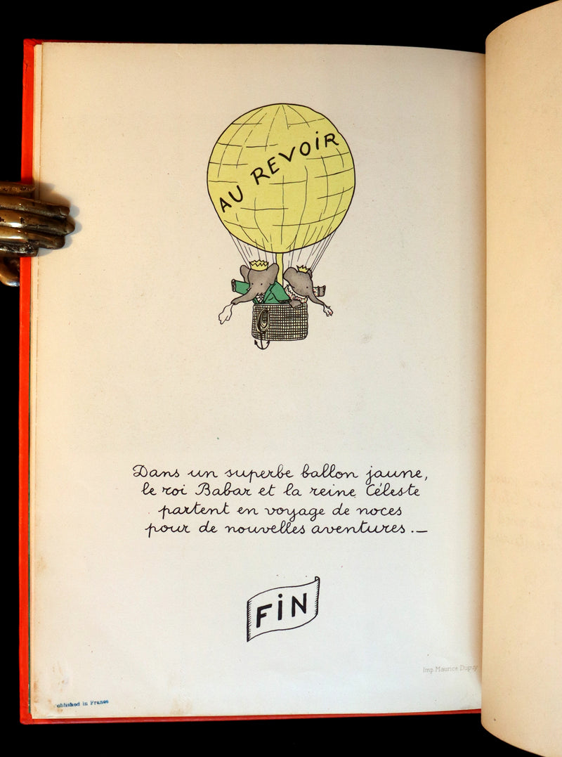 1931 TRUE FIRST EDITION French Book - Histoire de BABAR le Petit Elephant by Jean de Brunhoff.