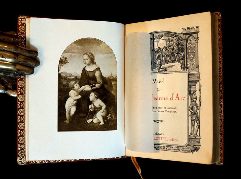 1920 Rare French Book - Missal of Saint JOAN OF ARC - Missel de SAINTE JEANNE D'ARC.