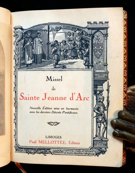 1920 Rare French Book - Missal of Saint JOAN OF ARC - Missel de SAINTE JEANNE D'ARC.