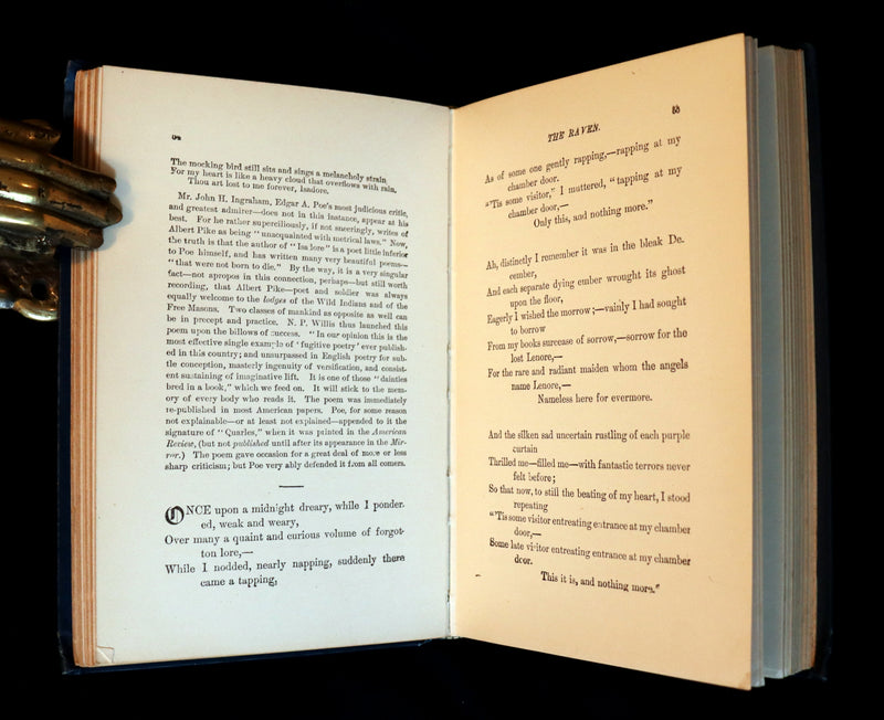 1890 Rare Book - Poems of EDGAR ALLAN POE including some Poems not Hitherto introduced in his Works.