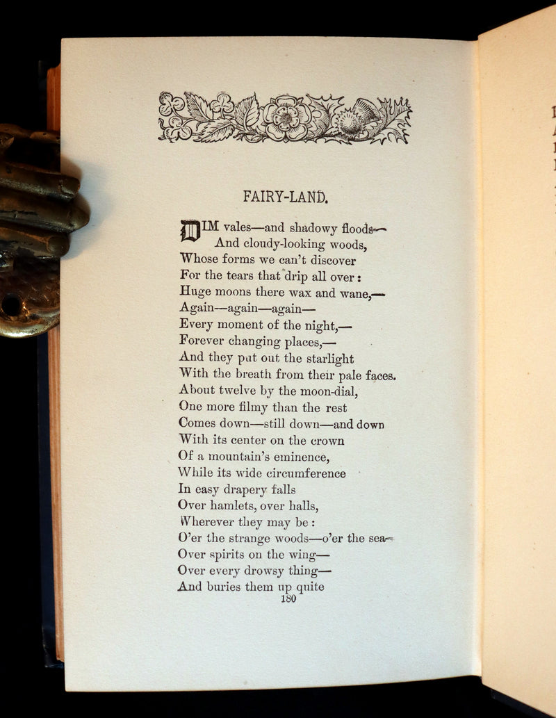 1890 Rare Book - Poems of EDGAR ALLAN POE including some Poems not Hitherto introduced in his Works.
