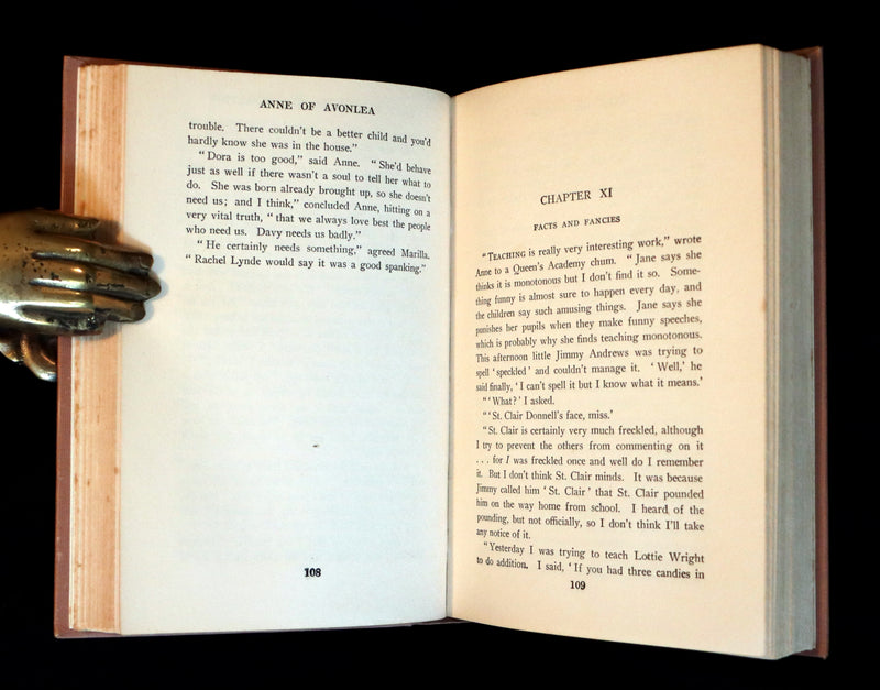 1913 Rare Early Edition - ANNE of AVONLEA by Lucy Maud Montgomery.