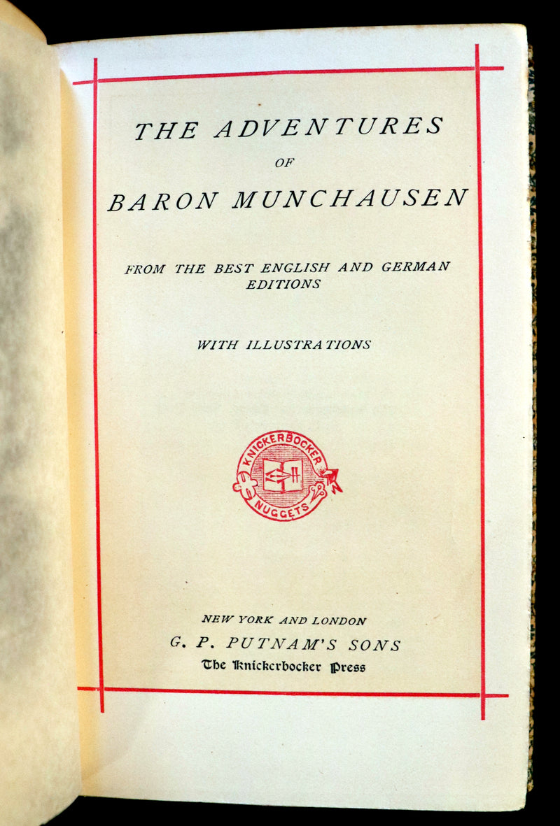 1890 Rare Book - The ADVENTURES of Baron MUNCHAUSEN profusely illustrated.
