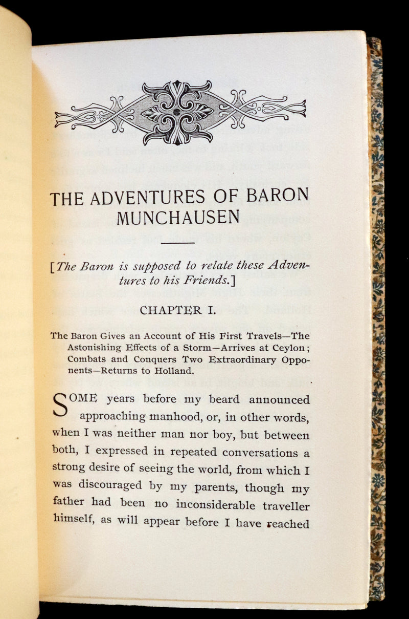 1890 Rare Book - The ADVENTURES of Baron MUNCHAUSEN profusely illustrated.