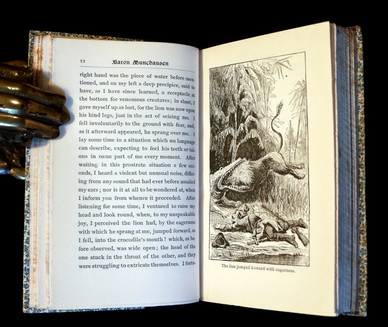 1890 Rare Book - The ADVENTURES of Baron MUNCHAUSEN profusely illustrated.