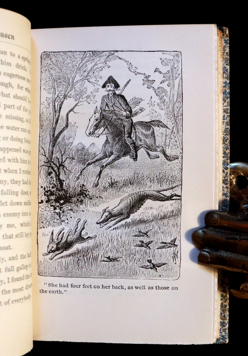 1890 Rare Book - The ADVENTURES of Baron MUNCHAUSEN profusely illustrated.