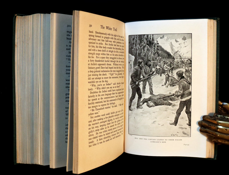 1908 Rare 1stED Book - The White Trail A Story of the Early Days of Klondike by Alexander MacDonald.