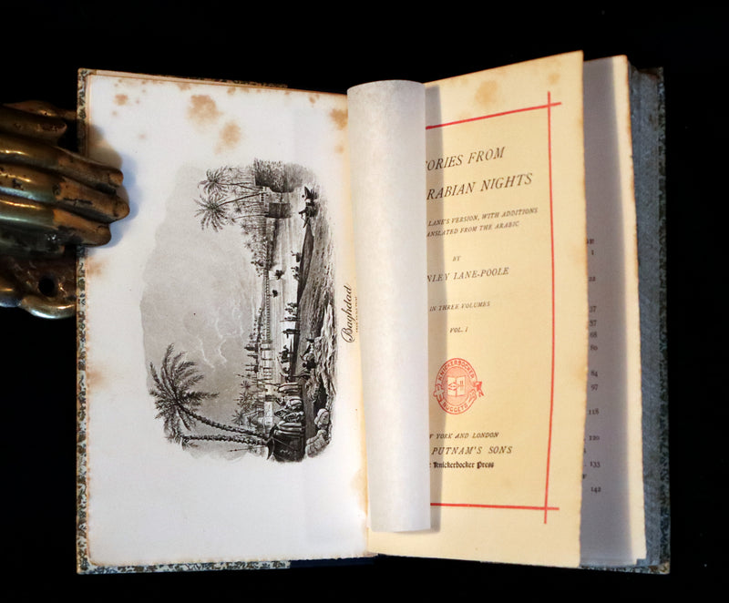 1890 Scarce Book set -  STORIES From The ARABIAN NIGHTS selected from the Lane's version.