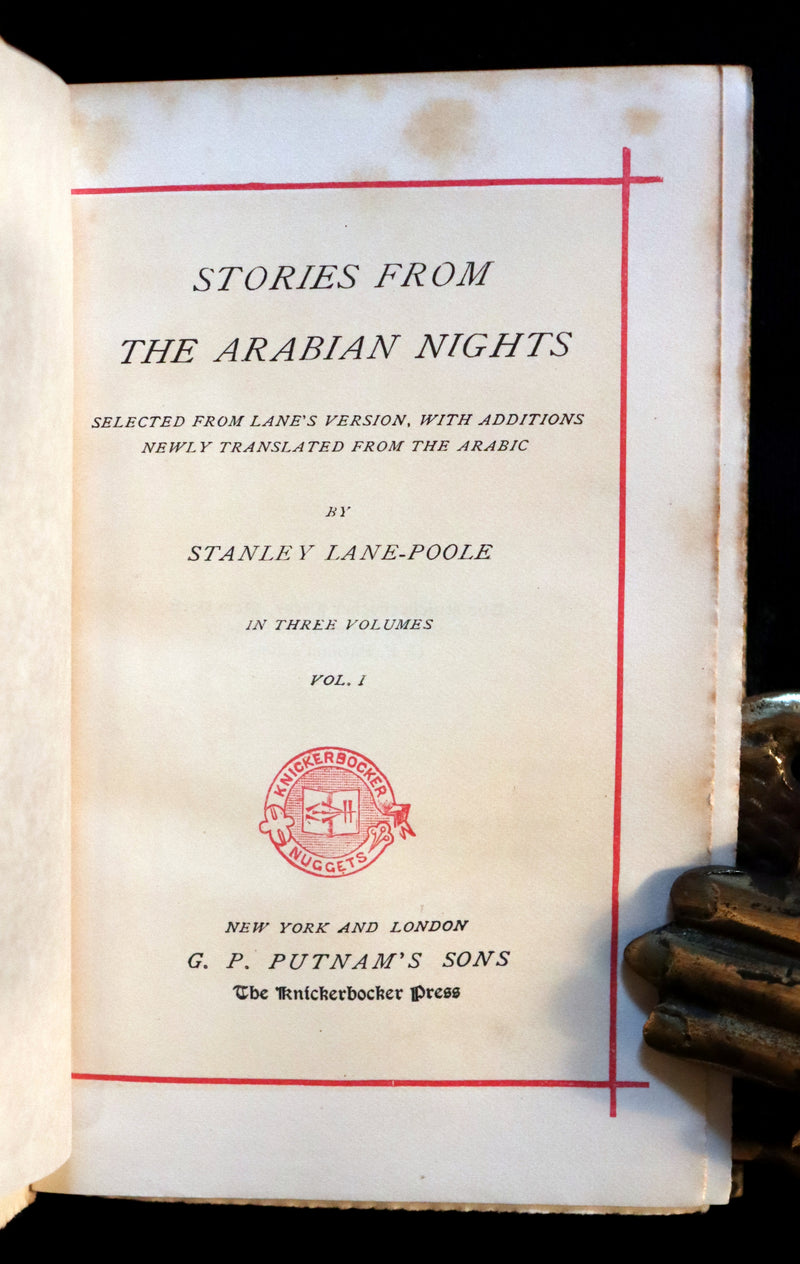 1890 Scarce Book set -  STORIES From The ARABIAN NIGHTS selected from the Lane's version.