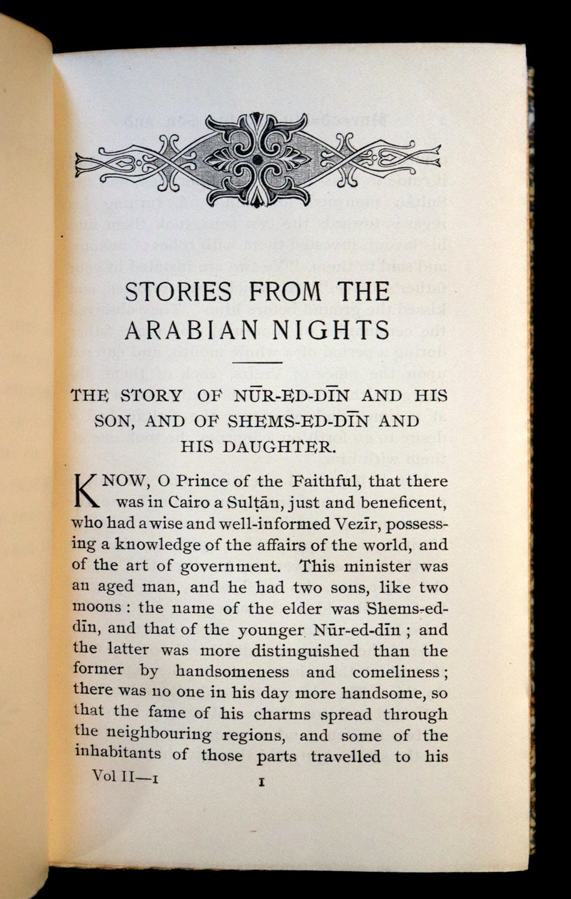 1890 Scarce Book set -  STORIES From The ARABIAN NIGHTS selected from the Lane's version.
