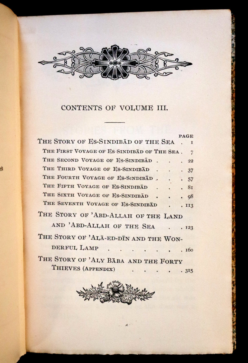 1890 Scarce Book set -  STORIES From The ARABIAN NIGHTS selected from the Lane's version.