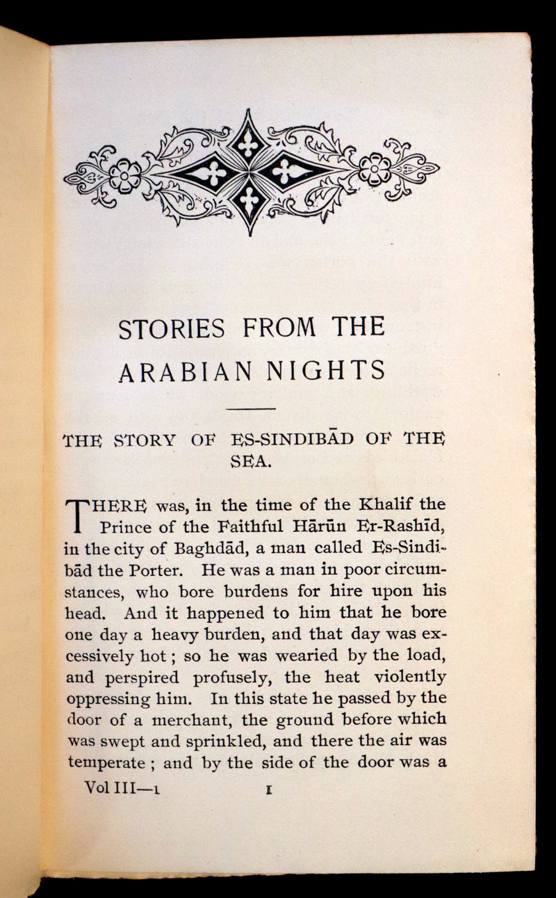1890 Scarce Book set -  STORIES From The ARABIAN NIGHTS selected from the Lane's version.