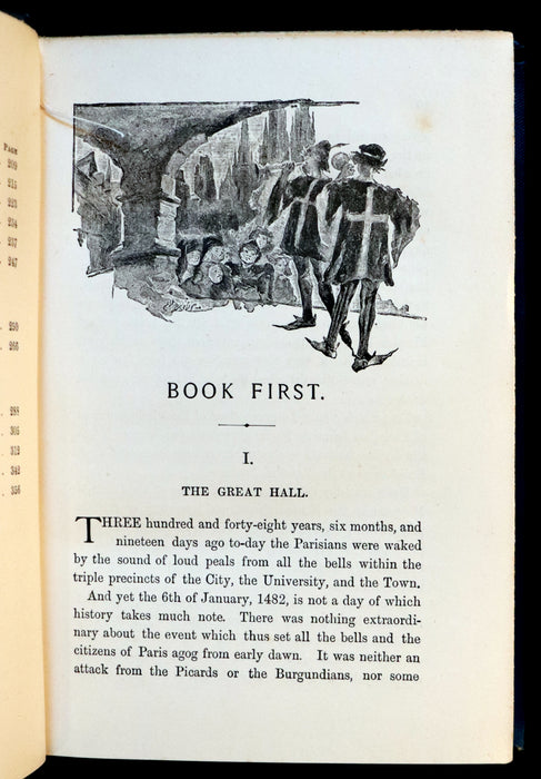 1895 Rare Book set - Notre-Dame de Paris - The Hunchback of Notre-Dame by Victor Hugo. Gothic.