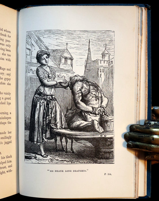 1895 Rare Book set - Notre-Dame de Paris - The Hunchback of Notre-Dame by Victor Hugo. Gothic.