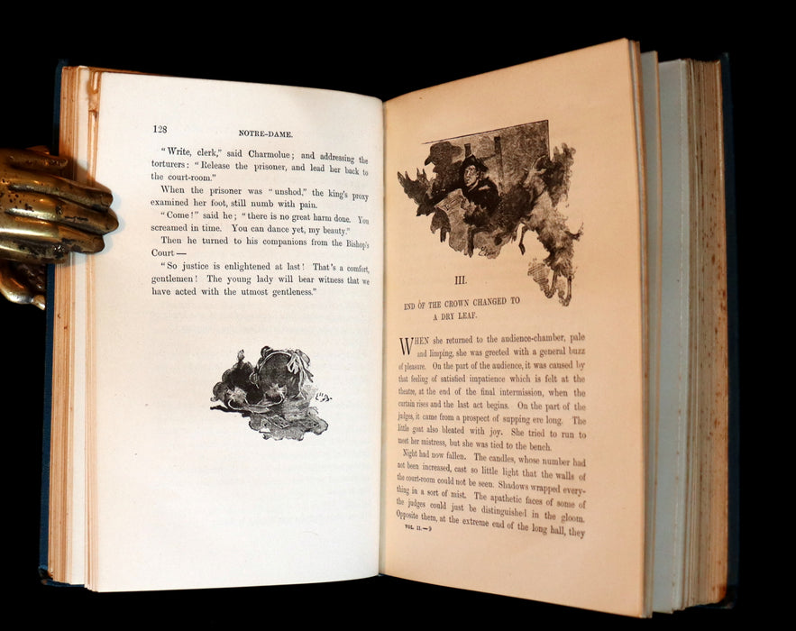 1895 Rare Book set - Notre-Dame de Paris - The Hunchback of Notre-Dame by Victor Hugo. Gothic.