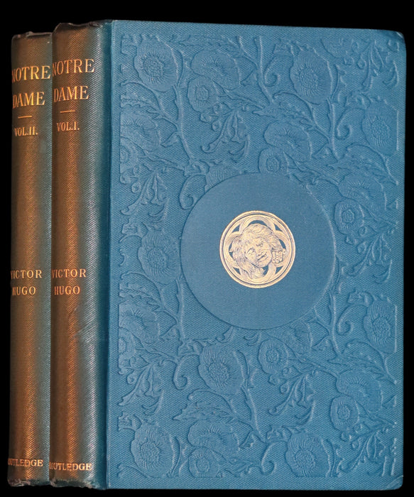 1895 Rare Book set - Notre-Dame de Paris - The Hunchback of Notre-Dame by Victor Hugo. Gothic.