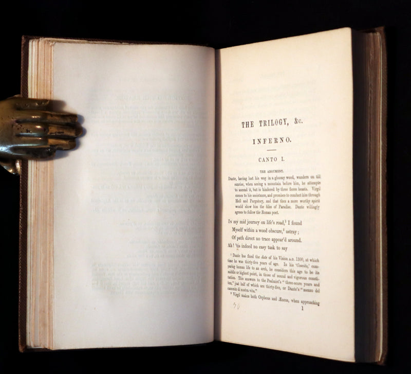 1859 Scarce Book - THE TRILOGY, OR DANTE'S THREE VISIONS - INFERNO, OR THE VISION OF HELL.