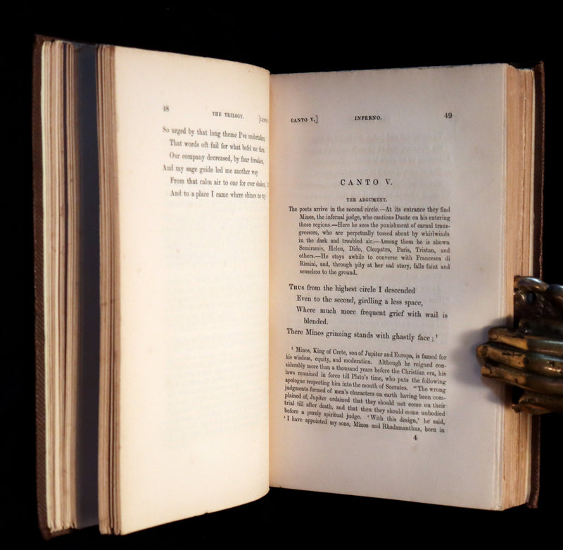 1859 Scarce Book - THE TRILOGY, OR DANTE'S THREE VISIONS - INFERNO, OR THE VISION OF HELL.