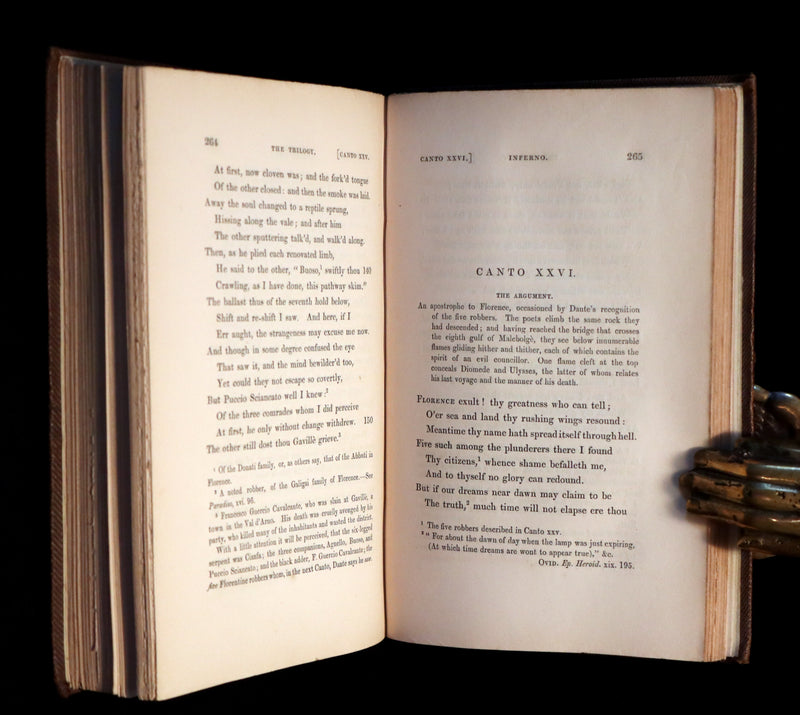 1859 Scarce Book - THE TRILOGY, OR DANTE'S THREE VISIONS - INFERNO, OR THE VISION OF HELL.