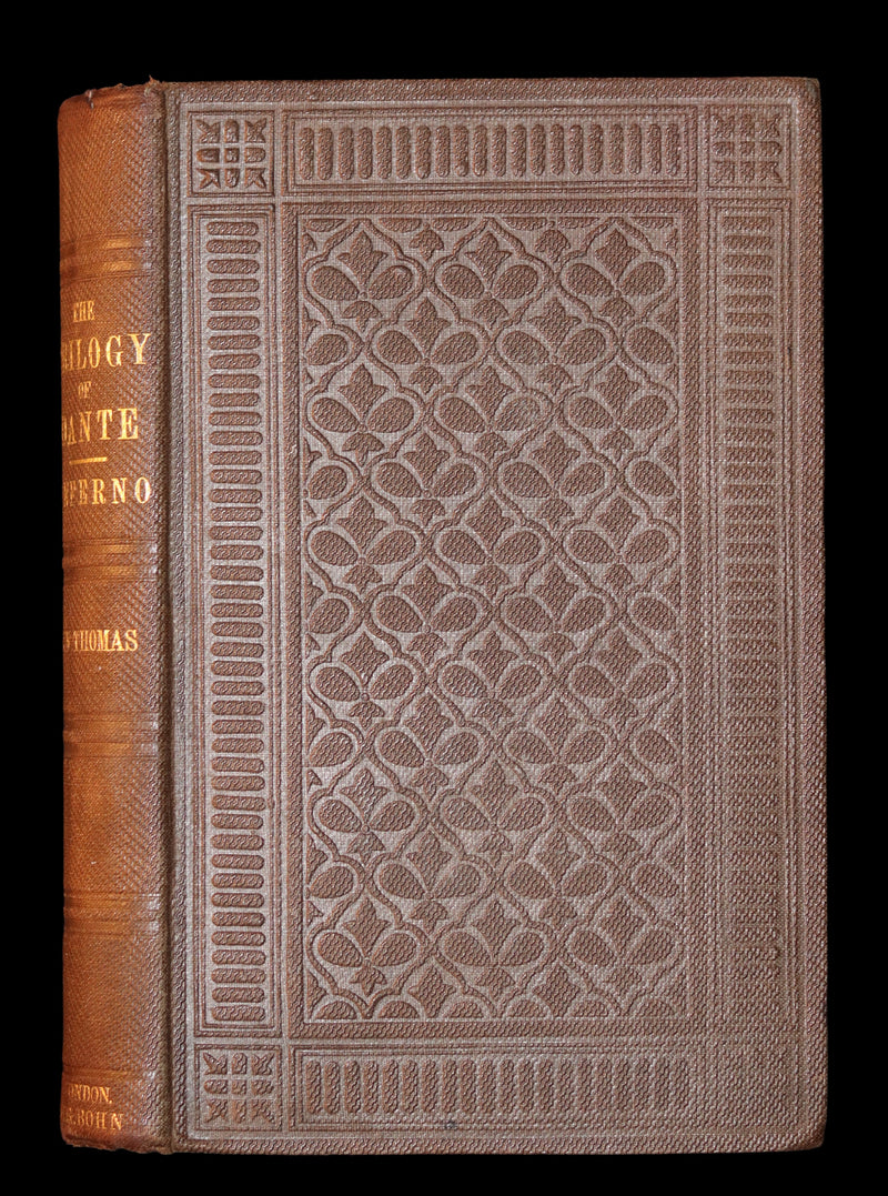 1859 Scarce Book - THE TRILOGY, OR DANTE'S THREE VISIONS - INFERNO, OR THE VISION OF HELL.
