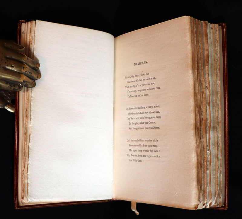 1892 Rare Book - The POEMS Of EDGAR ALLAN POE with An Essay on His Poetry by ANDREW LANG.