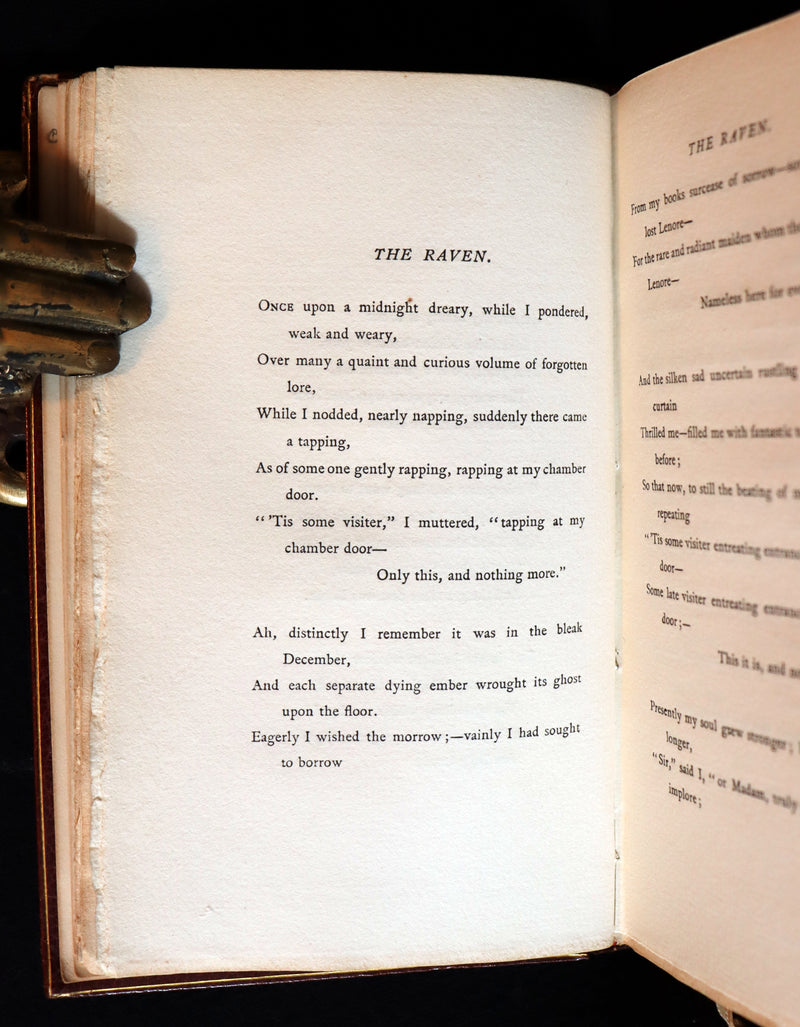 1892 Rare Book - The POEMS Of EDGAR ALLAN POE with An Essay on His Poetry by ANDREW LANG.