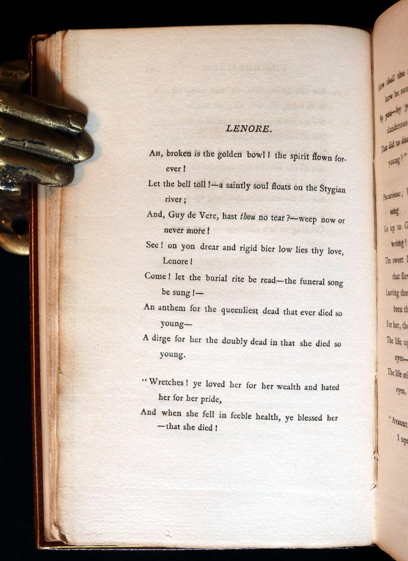 1892 Rare Book - The POEMS Of EDGAR ALLAN POE with An Essay on His Poetry by ANDREW LANG.