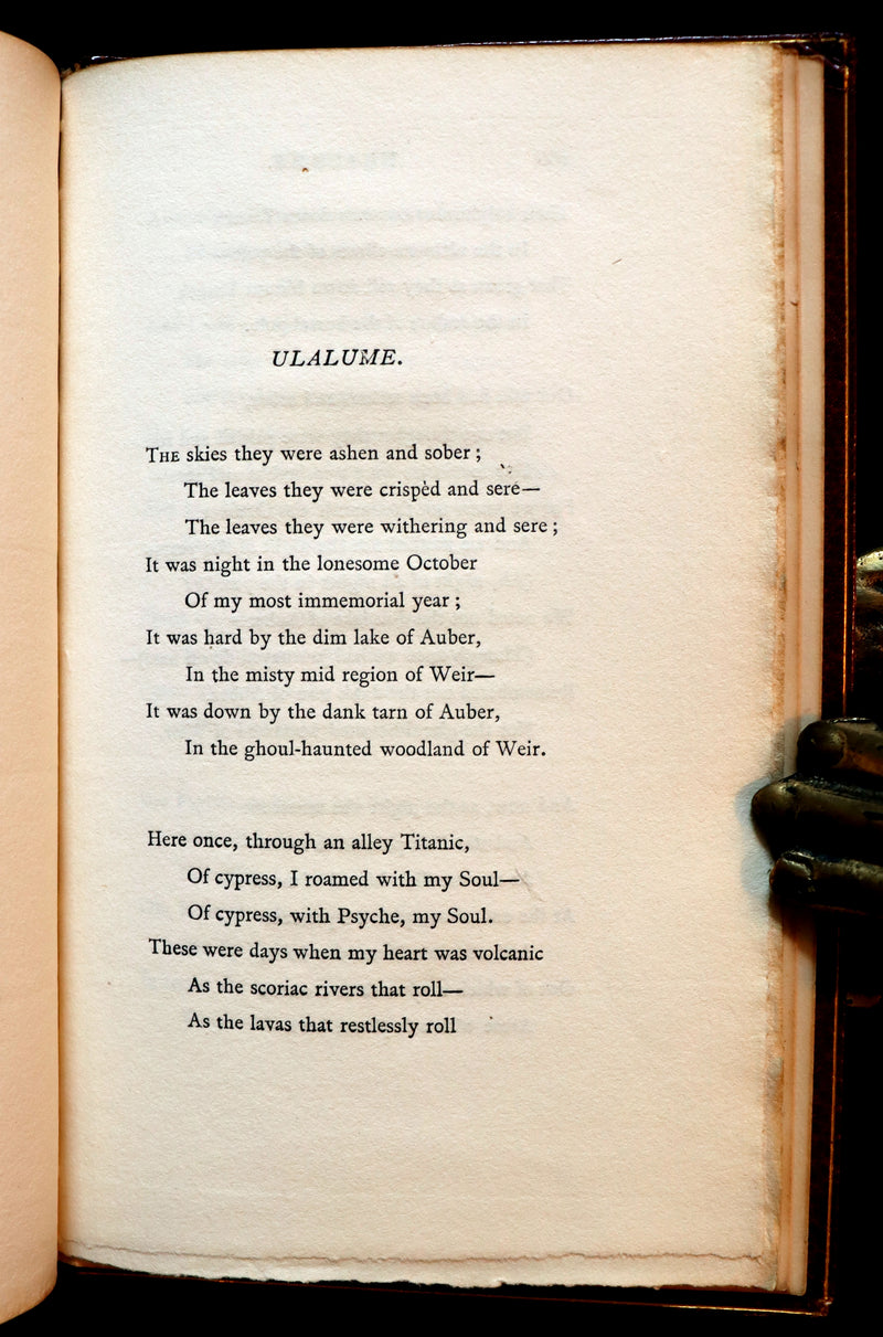 1892 Rare Book - The POEMS Of EDGAR ALLAN POE with An Essay on His Poetry by ANDREW LANG.