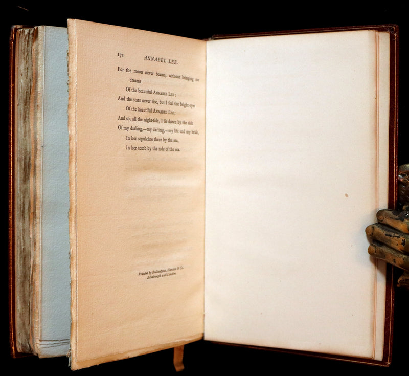 1892 Rare Book - The POEMS Of EDGAR ALLAN POE with An Essay on His Poetry by ANDREW LANG.