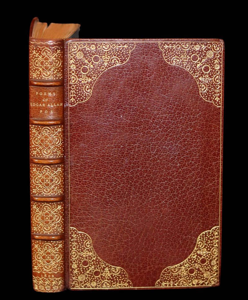 1892 Rare Book - The POEMS Of EDGAR ALLAN POE with An Essay on His Poetry by ANDREW LANG.