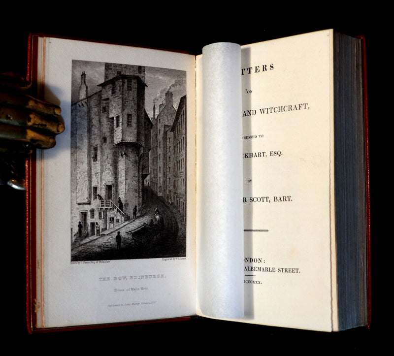 1830 1stED with 3 States illustrations by CRUIKSHANK - Letters on DEMONOLOGY & WITCHCRAFT by W. Scott bound by WOOD.