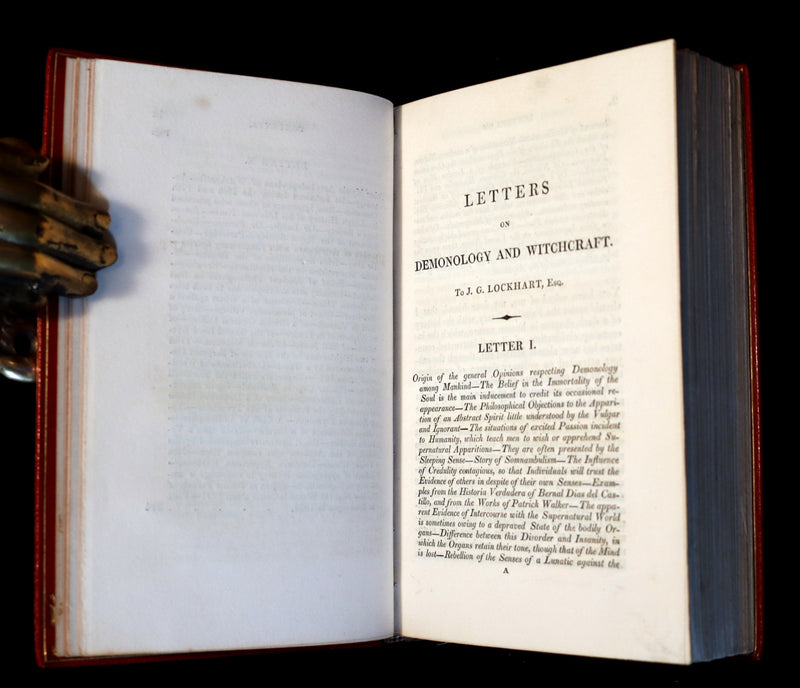 1830 1stED with 3 States illustrations by CRUIKSHANK - Letters on DEMONOLOGY & WITCHCRAFT by W. Scott bound by WOOD.